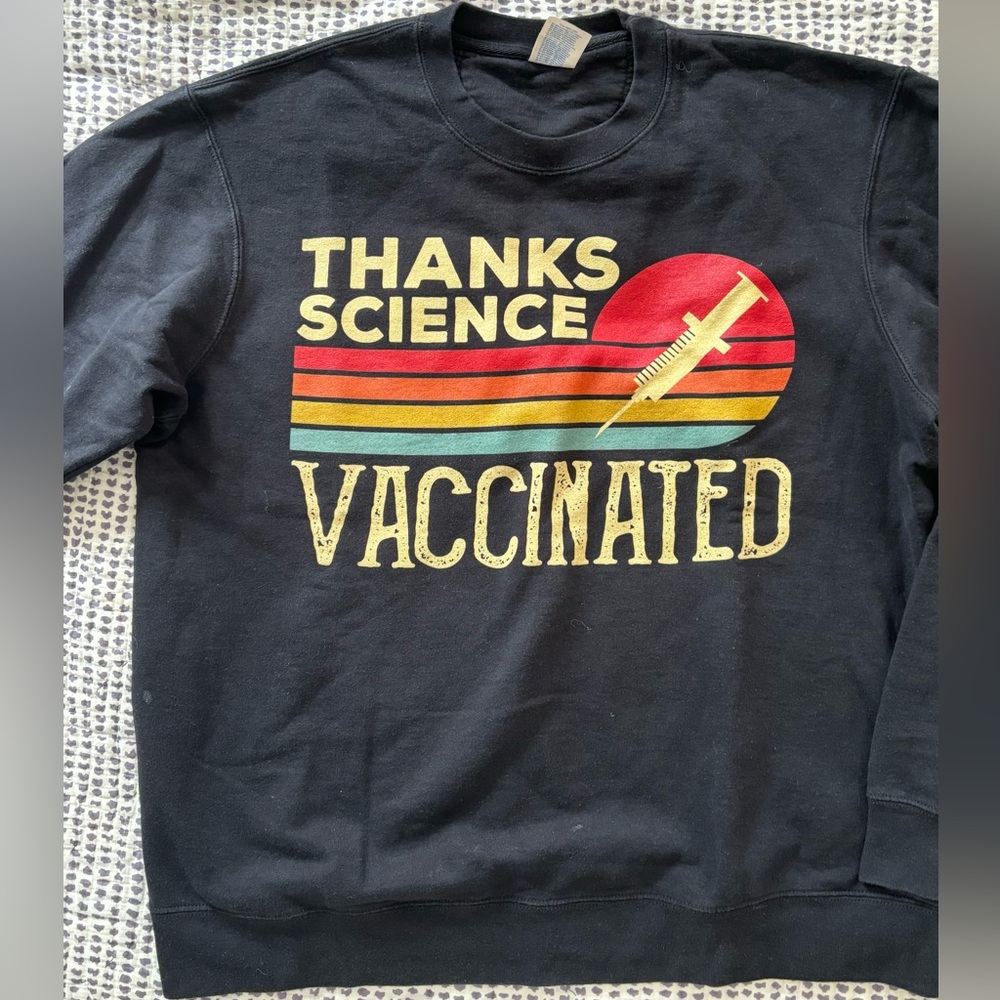 Unisex Vaccine Sweatshirt - Size Large